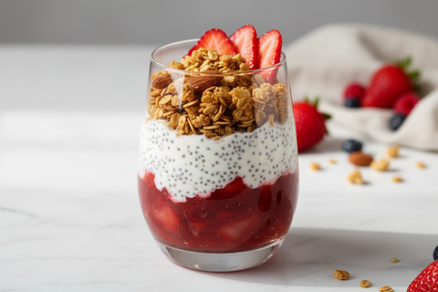 Mix the Chia with the yogurt